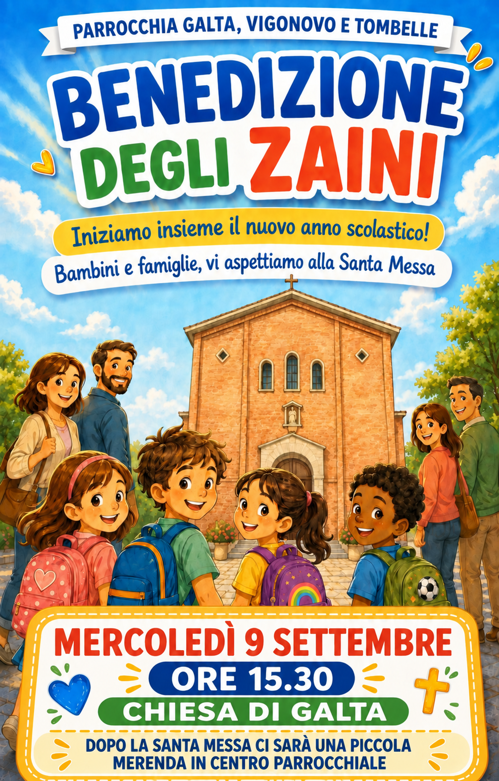 Benedizione degli zaini 2026